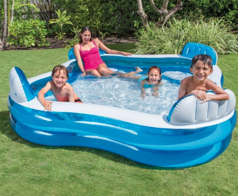 Aufblasbares Schwimmbad mit 4 Sitzplätzen 229 x 229 cm