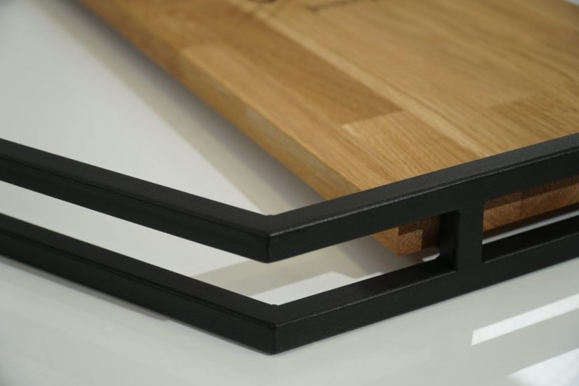 Stilvolle Uhr aus Holz und Metall 50 cm