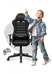 Ergonomické čierne herné kreslo pre teenegerov