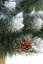 Albero di Natale artificiale di lusso leggermente innevato con pigne sul tronco 190 cm
