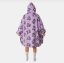 Oversize župan fialovej farby s motívom CORGI PURPLE
