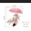 Autocolant de perete pentru fetiță iepurași cu umbrelă