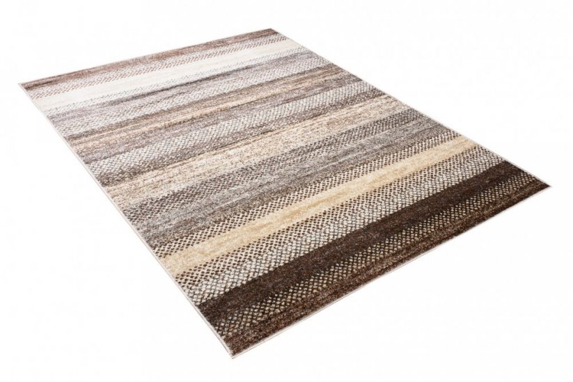 Moderný koberec s pruhmi v hnedých odtieňoch - Rozmer koberca: Šírka: 140 cm | Dĺžka: 200 cm