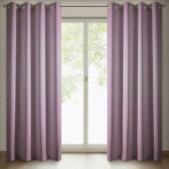 Perdele monocrome roz închis pentru camera de zi 140 x 250 cm