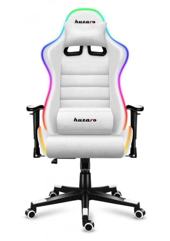 Profesionální LED herní křeslo FORCE 6.0 bílé