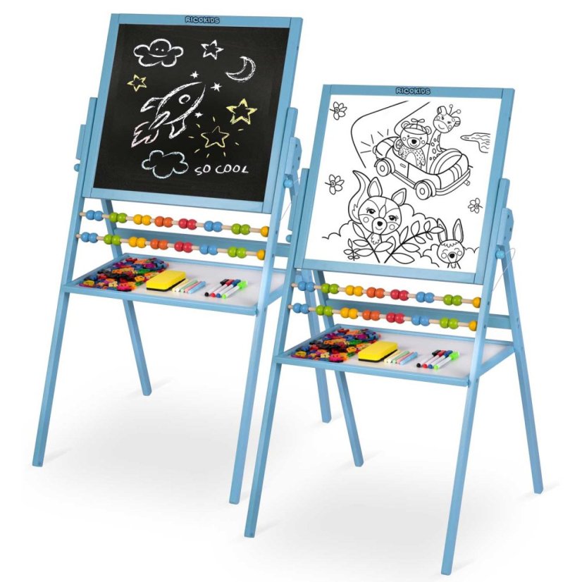 Tablă pentru copii cu două fețe 2in1 - magnetică și cu cretă