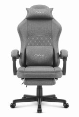 CABRO C503 dizajnerska gamerska stolica s osloncem za noge, do 150 kg, siva