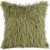 Chlpatá dekoračná obliečka na vankúš v zelenej farbe 45 x 45 cm