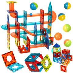 Set di costruzioni magnetiche 3D multicolore - 96 pezzi