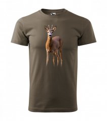 Jagd-T-Shirt mit Hirschmotiv