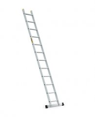 Aluminijasta enodelna nosilna lestev, 12 stopnic in nosilnost 150 kg