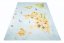 Dětský koberec s mapou světa a zvířátky - Rozměr koberce: Šířka: 140 cm | Délka: 200 cm