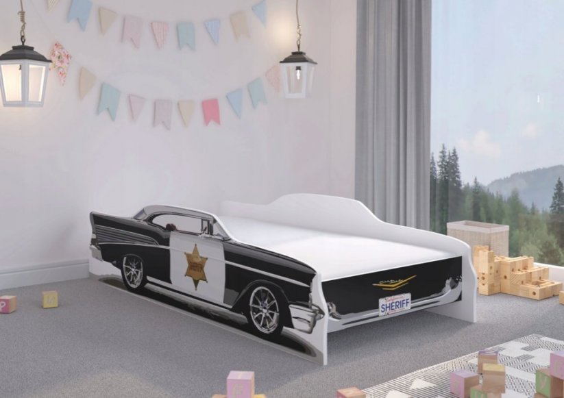 Hochwertiges Kinderbett für einen jungen Sheriff 160 x 80 cm