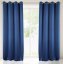 Temno modra zavesa s finim ornamentom 135 x 250 cm