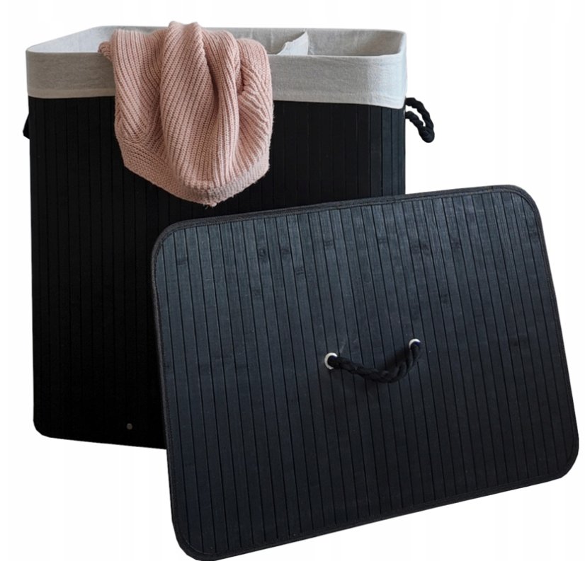 Bambusový kôš na bielizeň – 3 komory, 150 l