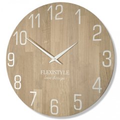 Hochwertige Wanduhr aus Eiche 50 cm