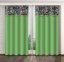 Zelený dekorační závěs do ložnice s řasící páskou