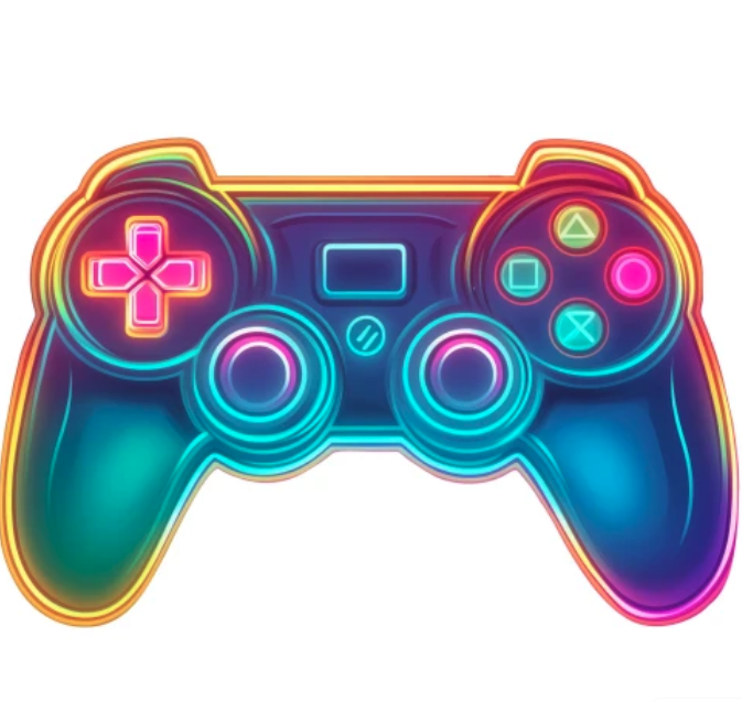 Falmatrica gyerekeknek és tizenéveseknek - neon játékvezérlő