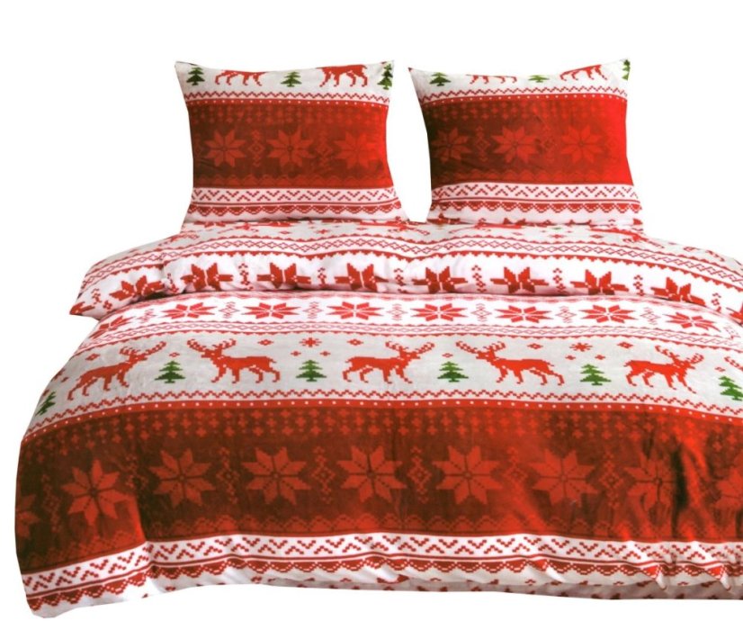 Mikroplüsch-Bettwäsche mit Weihnachtsmotiv