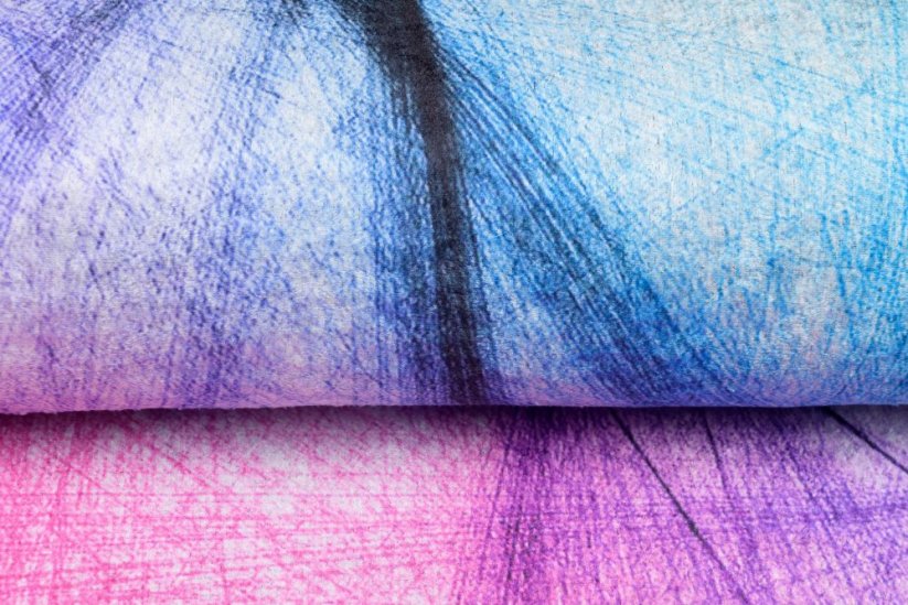 Plavi i ružičasti apstraktni trend tepih