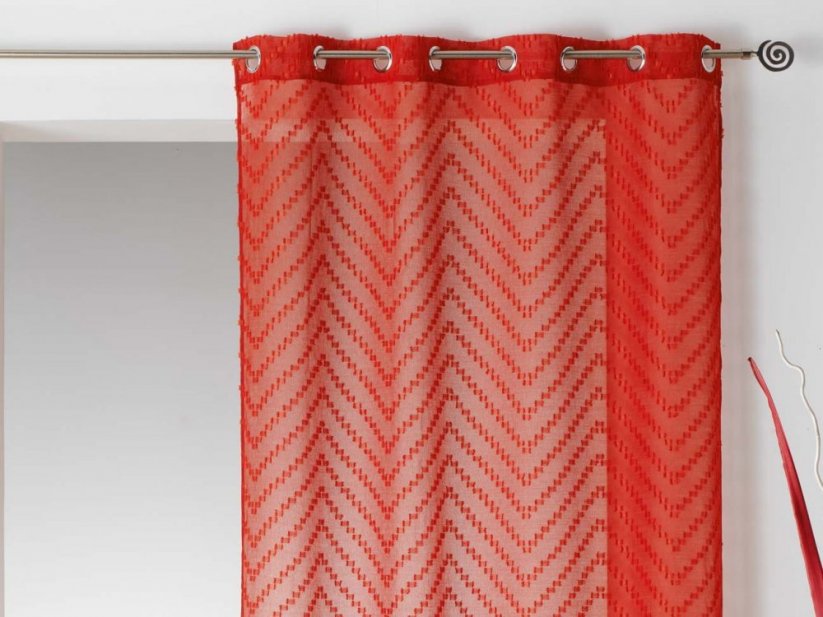 Perdea roșie elegantă pentru ferestre mari SAHARA 140x240 cm