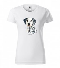 Moderné dámske tričko pre milovníčky psieho plemena dalmatínec