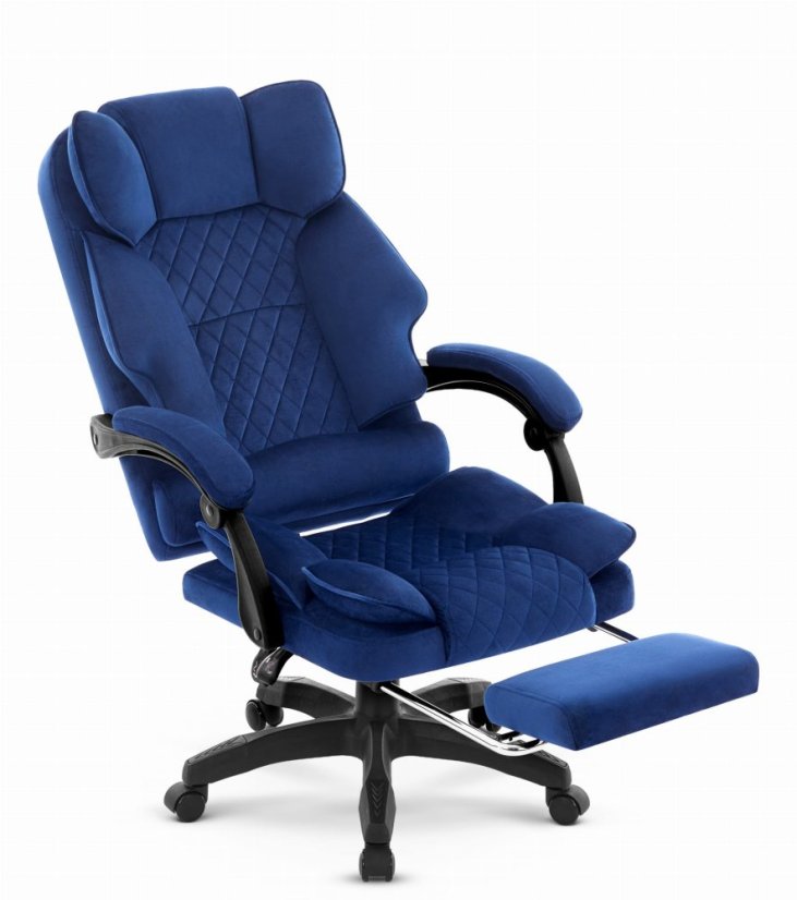 Sedia ergonomica da ufficio HC-1031 con poggiapiedi - blu