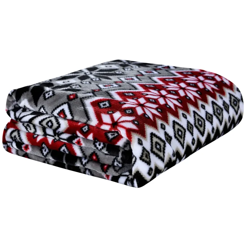 Karácsonyi takaró mikroszálas anyagból és csillag mintával