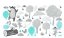 Einzigartiger Kinder-Wandsticker Tanzende Tiere 60 x 120 cm