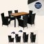 Vrtni set Corfu od 7 dijelova od poliratana - stol + 6 stolica