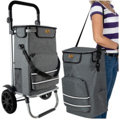 Großer Einkaufswagen 40 l - klappbar, mit verstellbarem Griff