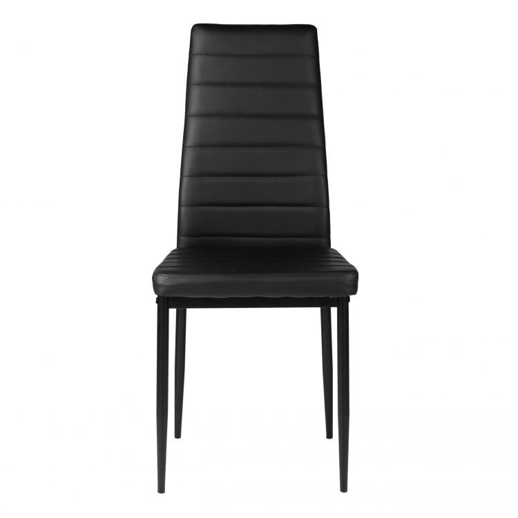 Set di 4 sedie eleganti in nero dal design senza tempo