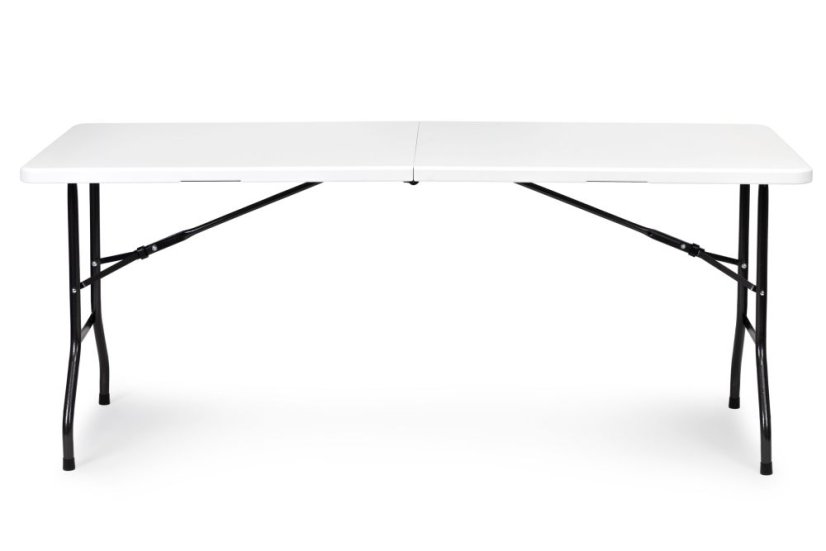 Catering-Set Tisch 180cm + 2 Bänke in weiß