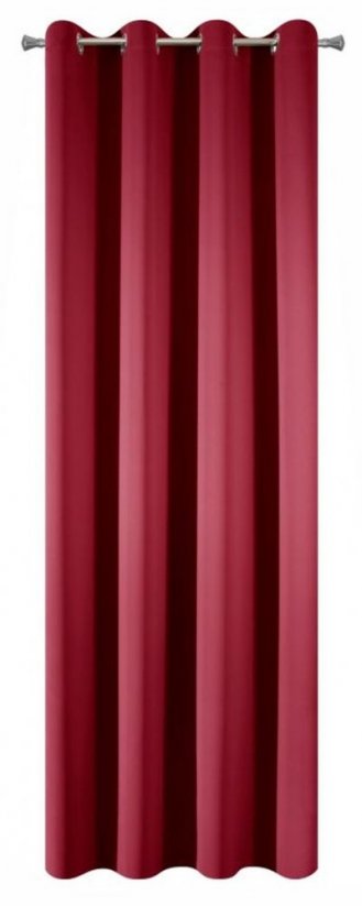 Moderní zatemňovací závěs na kruhy červené barvy 135x250 cm