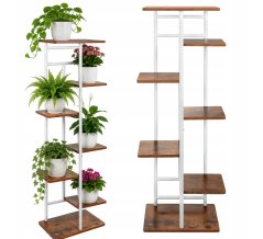 Suport metalic pentru flori în stil loft – alb 120 cm