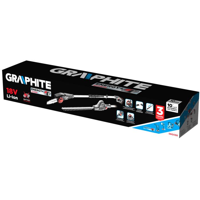 Heckensäge und Heckenschere, ohne Akku 58G098 GRAPHITE