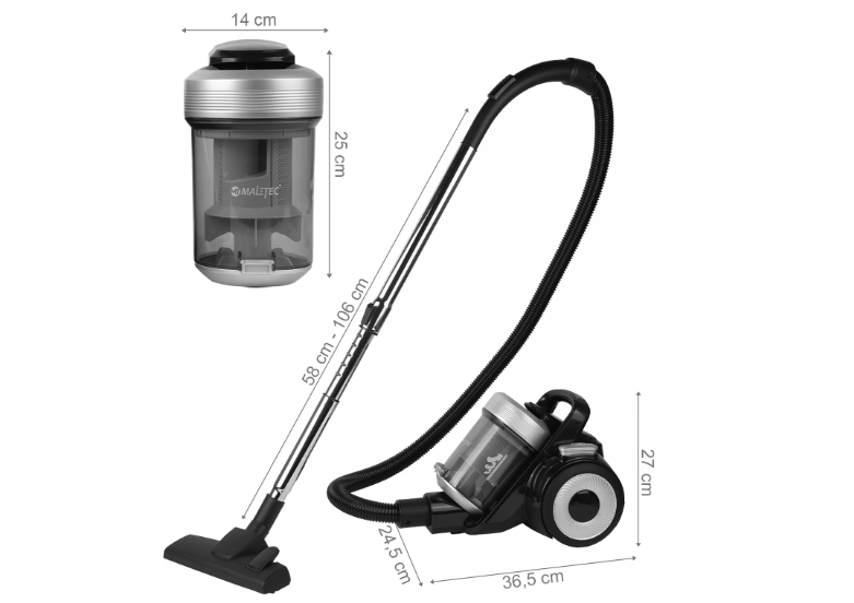 Bezvreckový vysávač so sadou nástavcov 4000W