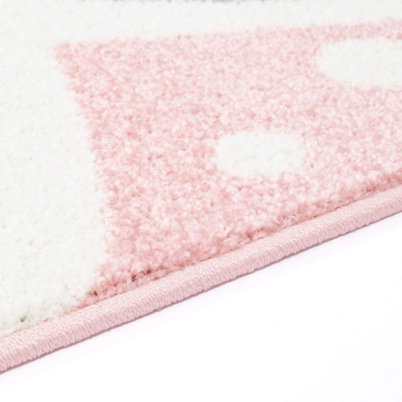 Little Bunny bezaubernder rosa Mädchenteppich - Die Größe des Teppichs: Breite: 120 cm | Länge: 160 cm