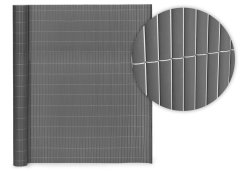 Schermo reversibile in PVC antracite per balconi, recinzioni e terrazze