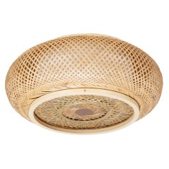 Lanterna in bambù intrecciato in stile boho