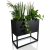 Crna mat metalna žardinjera LOFT FIORINO 42X22X40 cm
