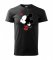 Tricou negru pentru bărbați cu imprimare de Valentine cu Mickey