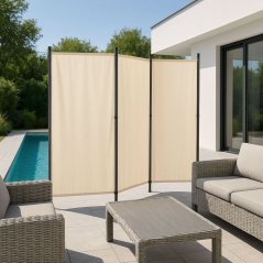 Garten 3-Panel-Faltwand gegen Wind und Sonne - 167 x 164 cm