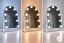 Stolní kosmetické zrcátko Hollywood s 9 LED žárovkami a dotykovým ovládáním – 30 x 40 cm