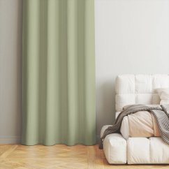 Elegantný pistáciovo zelený záves s riasiacou páskou