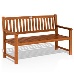Bancă de grădină din lemn de eucalipt 152 cm