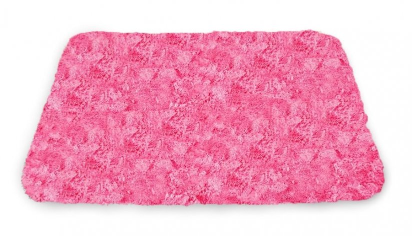 Kúpeľnový koberec ružovej farby