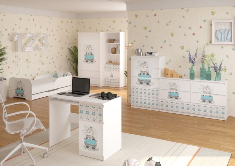 Kvalitná detská posteľ s levíkom 140 x 70 cm