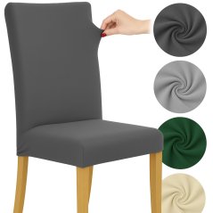 Sada elastických zamatových poťahov na stoličky – 6 ks