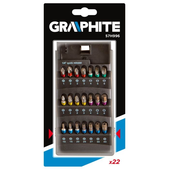 Комплект битове отвертки 22 бр 57H996 GRAPHITE